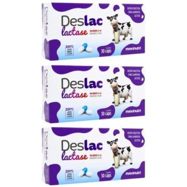 Imagem de KIT 3X DESLAC Lactase 10.000 FCC 30 cápsulas - Maxinutri