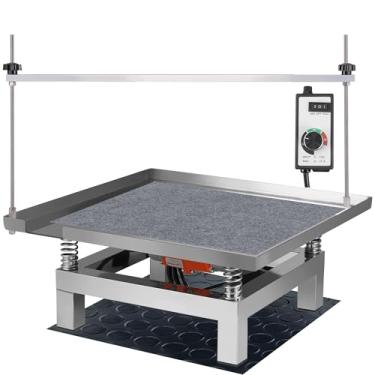 Imagem de BIZOEPRO Mesa de vibração de concreto, controlador de velocidade, aço inoxidável de 50 x 50 cm, banco de teste vibratório, ferramenta vibratória de concreto