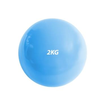 Imagem de JustGoFit Bola Tonificadora Sand Ball para Pilates e Reabilitação – Vários Pesos e Cores (Azul, 2kg)