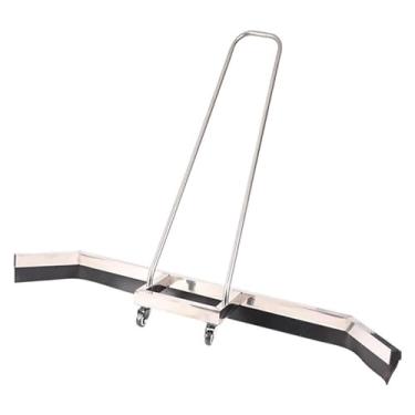 Imagem de Limpador de quadra de tênis de aço inoxidável, rodo de quadra de tênis esportivo, removedor de ralo de piso com rodas/alças/tiras substituíveis