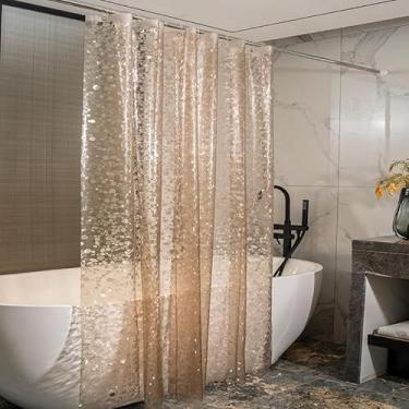 Imagem de Cortina de Box para Banheiro c/ilhós Anti Mofo Resistente PVC 2,00 x 1,80 (KIT2 Marrom cortina)