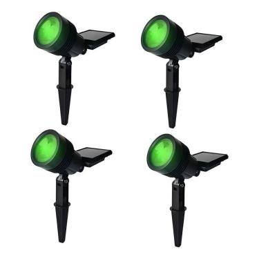 Imagem de 2X Kit 04 Luminária Solar Espeto Para Jardim 10 Lumens Eco