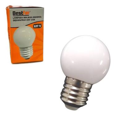 Imagem de Lampada Bolinha Decorativa Branca E27 15w 110v - BESTFER