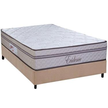 Imagem de Conjunto Box Casal: Colchão Molas Paropas Ensacadas Evidence + Base Crc Suede Clean (138x188)