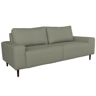 Imagem de Sofá 03 Lugares Sala de Estar Recepção 240cm Brad Couro Fendi - Gran Belo