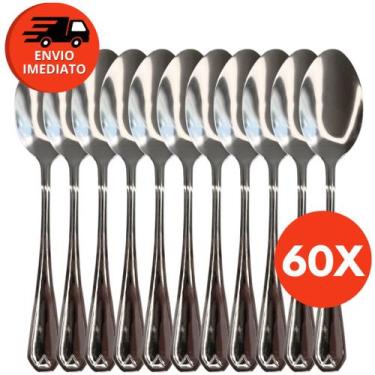 Imagem de Kit Colher Sopa De Mesa Aço Inox Premium Talher Utensílios Cozinha Res