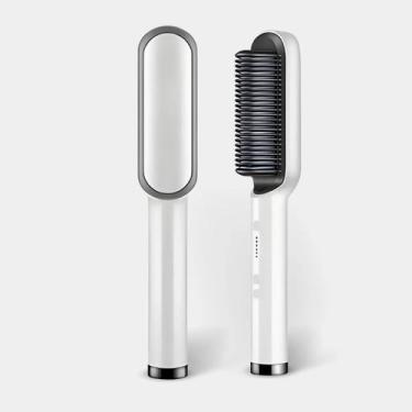 Imagem de Escova Alisadora 5 em 1 Modela Hidrata Anti-Frizz Bivolt - Compre Já F