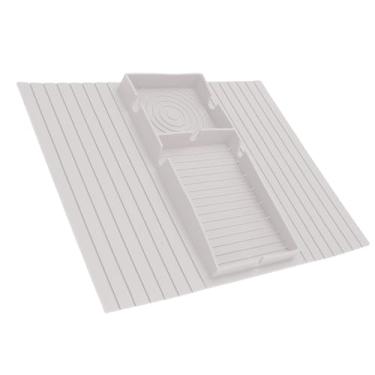 Imagem de Asixxsix Bandeja para braço de sofá, 13,4 x 16,9 x 0,2 polegadas, antiderrapante, silicone macio, porta-copos para sofá, para café, controle remoto, telefone, lanches (Bege)