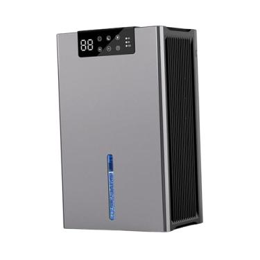 Imagem de Generic Desumidificador pequeno com tanque de água de 2,4 L, portátil, prático, silencioso, com desligamento automático para RV, banheiros, porões, Cinza