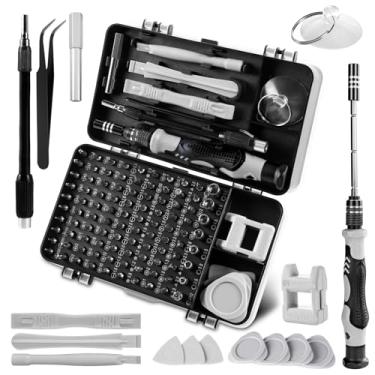 Imagem de Conjunto de chaves de fenda de precisão 115 em 1, kit de ferramentas de reparo profissional, inclui várias pontas, adequado para telefone, relógio, produtos eletrônicos e consertos de carro, com pinça