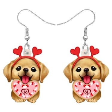 Imagem de Brincos pendentes de acrílico para cães labrador retriever anime joias para cães para mulheres amantes de animais de estimação presentes ornamentos, Medium, Acrílico, Sem pedra preciosa