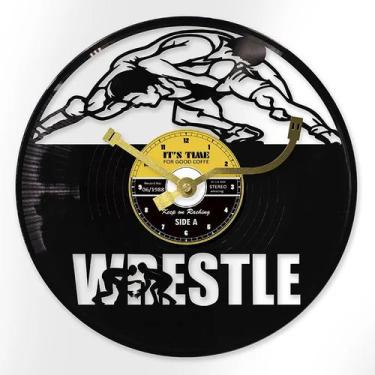 Imagem de Relógio de parede Wrestling Vinyl Disc Non-Ticking 30cm - yiweisai