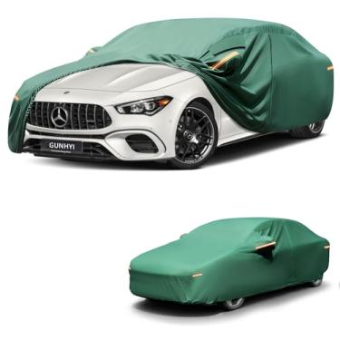Imagem de GUNHYI Capa de carro sedã de 16 camadas à prova d'água para todos os climas, capa externa completa para uso externo, ajuste universal, Sedan Honda Civic, Mazda 3, Mercedes-Benz CLA Class, Nissan