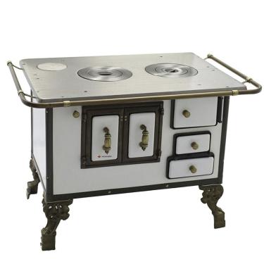 Imagem de Fogão a Lenha Barroco Venâncio sem Tampa 03 Branco 3bebr