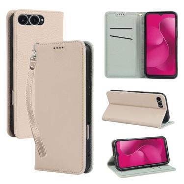 Imagem de NOUKAJU Capa para T-Mobile REVVL 8, capa protetora carteira com suporte para cartão, cordão, antiqueda, absorção de choque, proteção abrangente, função de suporte, capa protetora para telefone REVVL 8