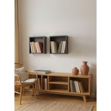 Imagem de Kit De 2 Nichos 30cm Mdf Verde - On Móveis