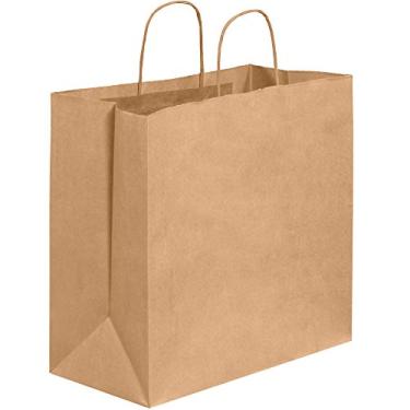 Imagem de Sacos de compras Kraft 33 x 17,78 x 33 cm