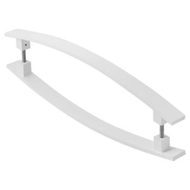 Imagem de Puxador De Porta Barra Chata Curvo Arco Branco 1 Metro - HomeFull