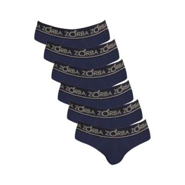 Imagem de Kit 6 Cuecas Zorba Slip Plus 716 Marinho - G, Marinho, G