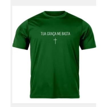 Imagem de Camiseta Fé Cristã Tua Graça Me Basta 100% Algodão Unissex - Kyros, Ve