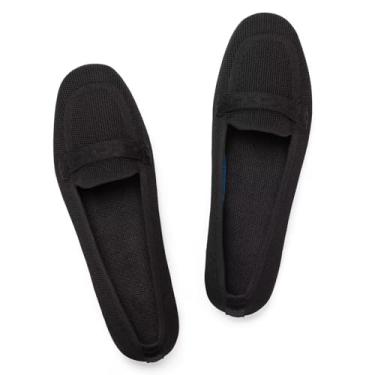 Imagem de Frank Mully Sapatos Baixos Femininos, Mocassim, Bico Quadrado, Sapatos Baixos, Confortáveis, Sapatos De Trabalho Para Escritório, Mocassim Fofo, Calçados De Caminhada, Pretos, 8