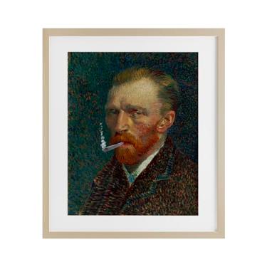 Imagem de Stupell Industries Retrato de Van Gogh com impressão emoldurada cinza fumê sob vidro, design por Masters Redux, 40 x 33