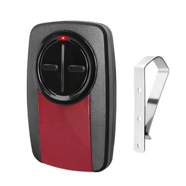 Imagem de XDTKML Controle remoto universal de porta de garagem 380UT 375UT compatível com Chamberlain Liftmaster Linear Genie Wayne Controle remoto de porta de garagem com 2 botões vermelhos - 1 peça