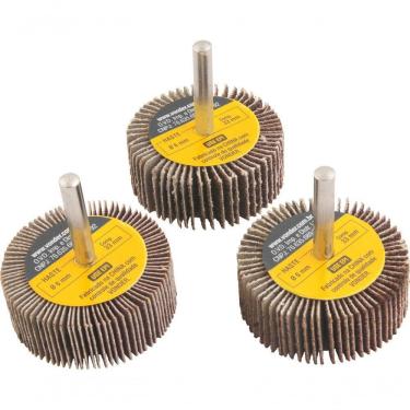 Imagem de Jogo Roda De Lixa Minikontour 50mmx20mm Haste 6mm 3 Vonder