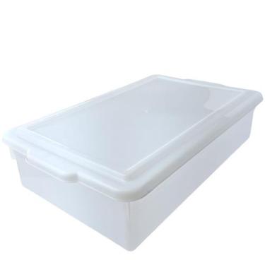 Imagem de CAIXA COM TAMPA 16,5L ORGANIZADORA BIOPRATIKA 32,3x12x53,3CM 0630 - PL