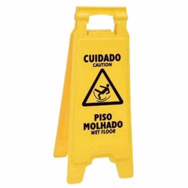 Imagem de Placa Cuidado Piso Molhado Certec