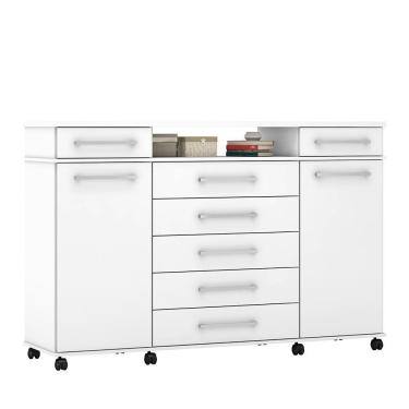 Imagem de Cômoda London 2 Portas E 7 Gavetas Branco - Demóbile Branco