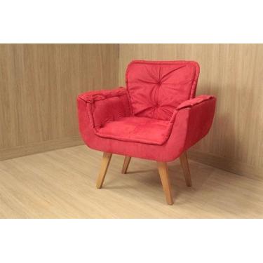 Imagem de Poltrona Decorativa 1 Lugar Rebeca - MASTER, Vermelho
