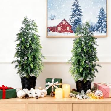 Imagem de Bailikang Árvore de Natal artificial de 0,9 m de pinheiro premium com ponta de mais de 1000 galhos, fácil configuração, lápis artificiais, agulhas de pinheiro realistas, decoração realista de festa de