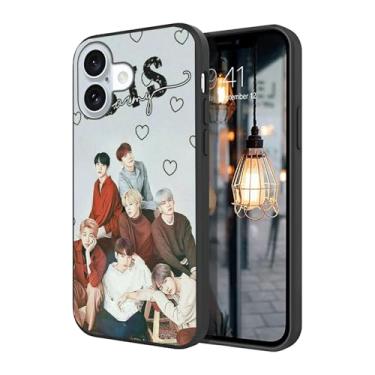 Imagem de WWDIYHOUSE Capa compatível com iPhone 17, capa à prova de choque de TPU macio com design exclusivo e legal para homens/mulheres/meninos/meninos (Fashion-BTS-8)