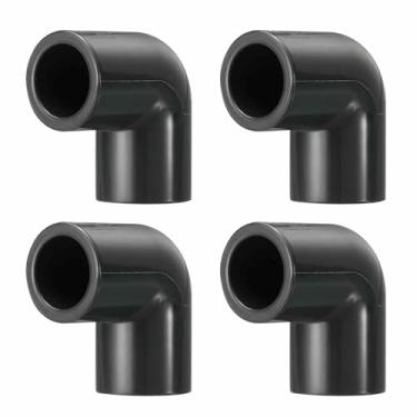 Imagem de DTGN Encaixe de PVC de cotovelo de 90° de 1 1/10.2 cm, encaixe de tubo de PVC de grau de mobiliário bidirecional SCH80, conector de cotovelo de canto DIY para móveis de construção, conexão de