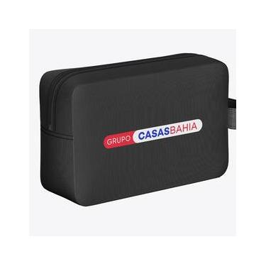 Imagem de Necessaire Grupo Casas Bahia Fit Neoprene Estampa Colorida Alça Preta