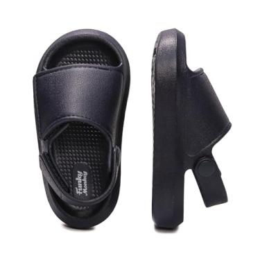 Imagem de FUNKYMONKEY Chinelo unissex infantil leve de EVA ajustável para meninos e meninas, Azul marino, 9 Toddler