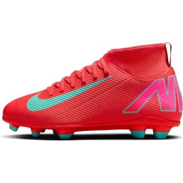Imagem de Nike Tênis infantil unissex Jr. Mercurial Superfly 10 Club, Ember Glow Aurora Green, 1.5-2 US Big Kid