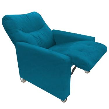 Imagem de Poltrona Do Papai E Mamae Reclinável Classic Moderna Turquesa