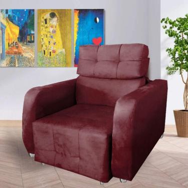 Imagem de Poltrona Reclinavel Sala De Estar Safira Amamentação Bordo