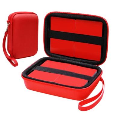 Imagem de LTGEM Travel cards Hard Case,Can accommodate 150+game cards,compatible classic game cards such as Cards SKYJO/UNO/Taco Cat Goat Cheese Pizza, Travel protection storage bag. (outer Red+inner Black)