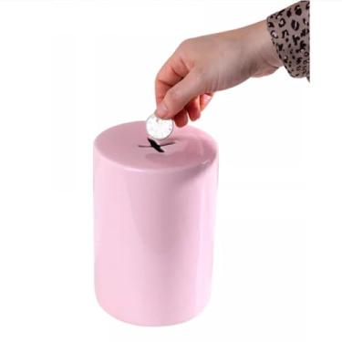 Imagem de Cofrinho de cerâmica, decoração de mesa reutilizável com plugue removível, presente decorativo e caixa prática para economizar dinheiro (pequeno)
