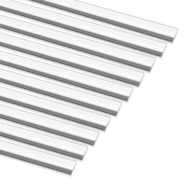 Imagem de Kit 10 Metros Perfil LED Sobrepor Slim Alumínio - 10 Barras de 1m com Difusor (Para Teto, Parede e Móveis) (Cinza)