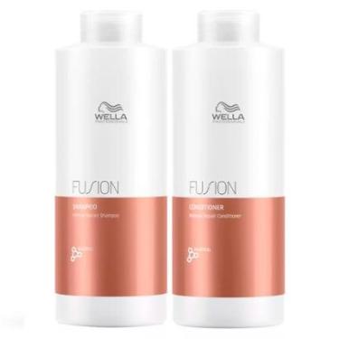 Imagem de Kit Wella Professionals Fusion Shampoo + Condicionador Tamanho Profissional-Unissex