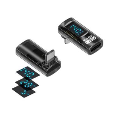 Imagem de Adaptador USB C De 90 Graus Transferência De Dados De 40Gbps PD 140W U