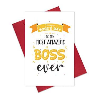 Imagem de Funny Boss’s Day Gifts for Men Women, Lovely Boss’s Day Card for Him Her, Happy Boss’s Day to the Most Amazing Boss Ever