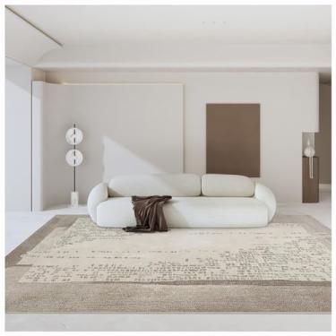 Imagem de SPXMQSS Tapete de sala de estar, tapetes grandes macios e confortáveis para quarto, tapete grande de polipropileno resistente ao desgaste, fácil de limpar, sem queda para sala de estar, jantar, lounge
