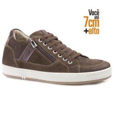 Imagem de Sapatênis Rafarillo Couro Masculino Aumenta Altura Conforto-Masculino