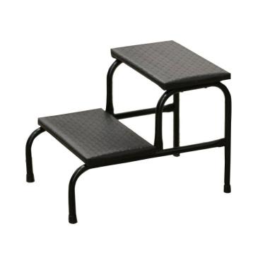 Imagem de Escadinha Multiuso 2 Degraus Piso Em Mdf Com Emborrachado Antiderrapante Cor Preta Combo Stock