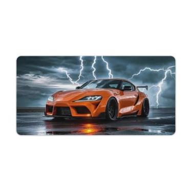 Imagem de HouLaiZhe Tapetes de mouse esportivos SUP JDM Lightning Cool Gaming Mouse Pads JDM Car Desk Pads grandes para teclado de mesa tapete de computador 30 x 60 cm